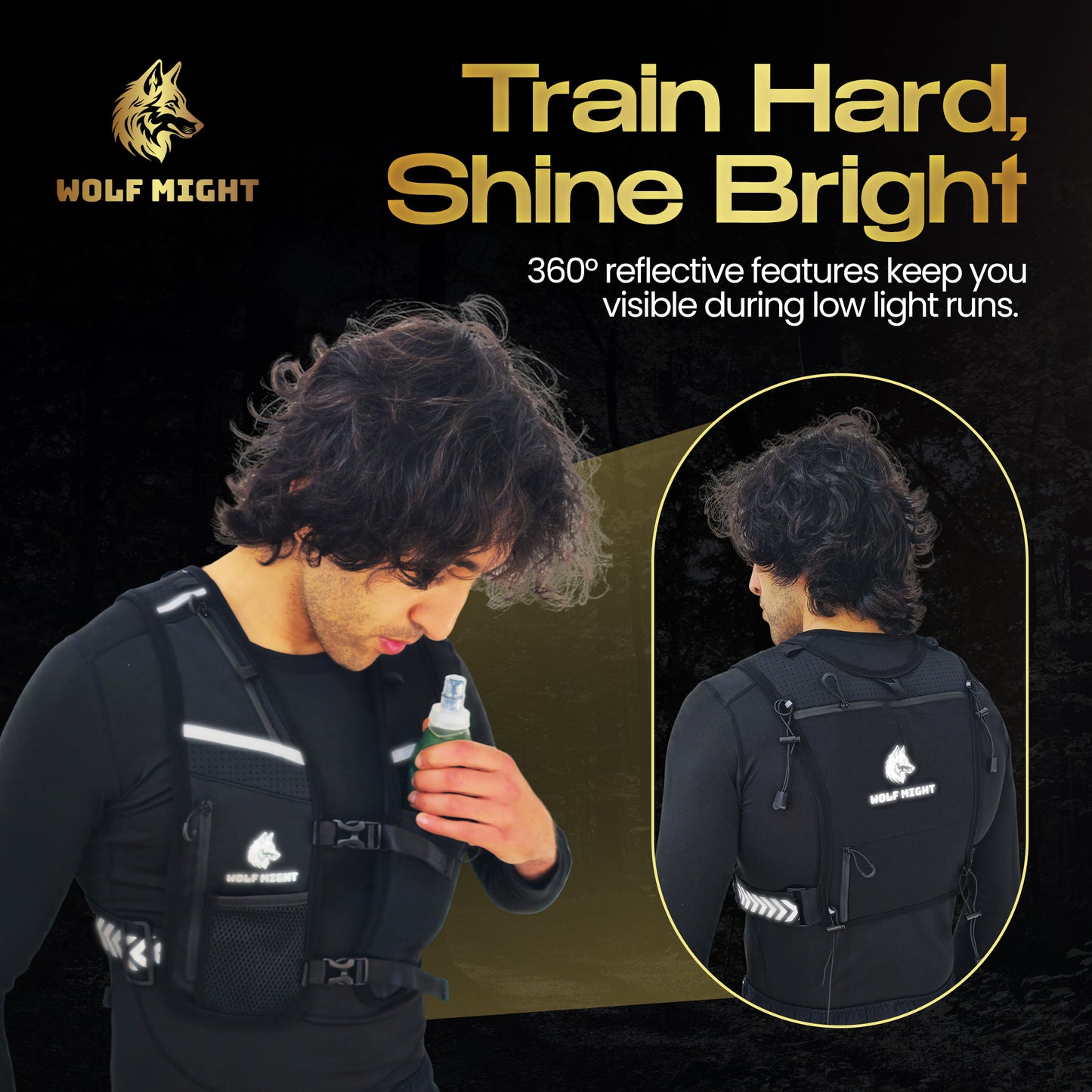 Wolf Might Hydration Running Vest (Grey)